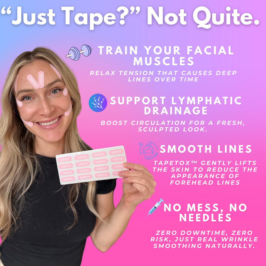 TapeTox Hearts | Infused with Wild Yam + Snow Mushroom Deep hydration meets forehead smoothing magic
