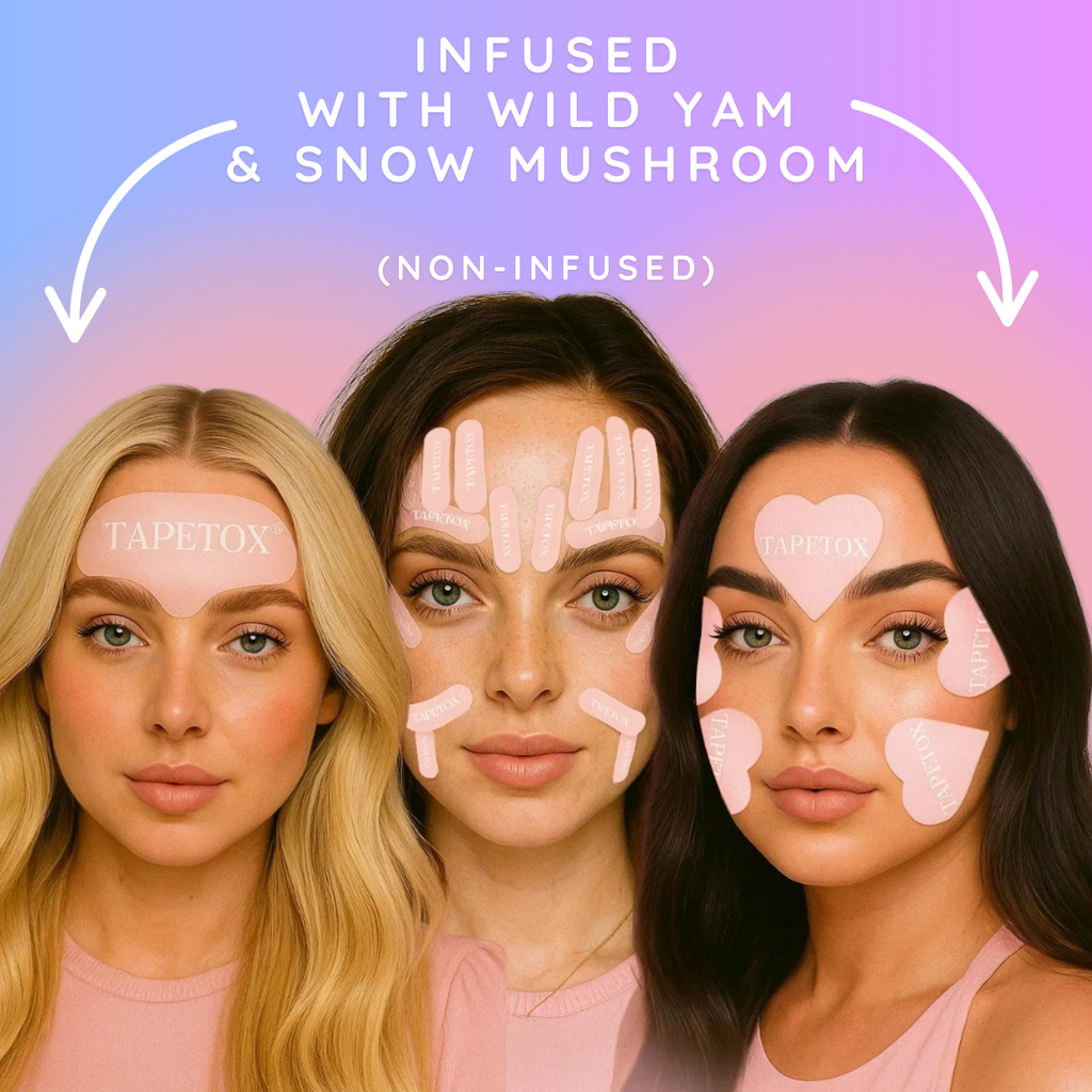 TapeTox Hearts | Infused with Wild Yam + Snow Mushroom Deep hydration meets forehead smoothing magic